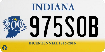 IN license plate 975SOB