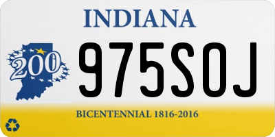 IN license plate 975SOJ