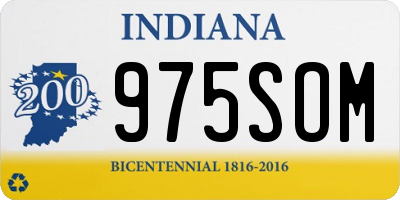 IN license plate 975SOM