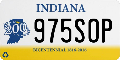 IN license plate 975SOP