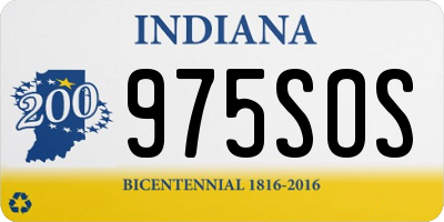 IN license plate 975SOS