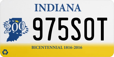 IN license plate 975SOT