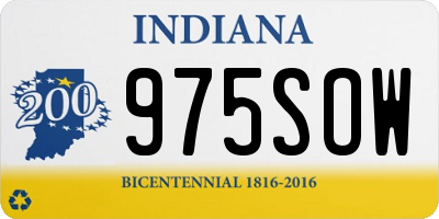 IN license plate 975SOW