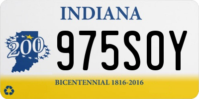 IN license plate 975SOY