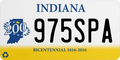 IN license plate 975SPA