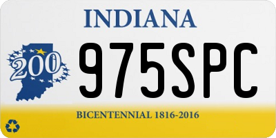 IN license plate 975SPC