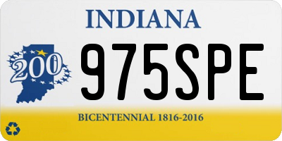 IN license plate 975SPE