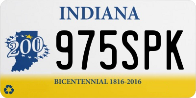 IN license plate 975SPK