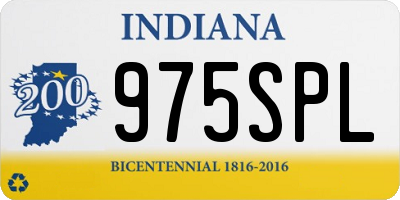 IN license plate 975SPL