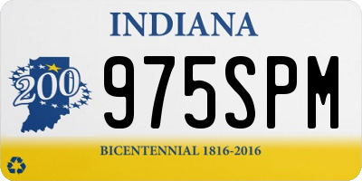 IN license plate 975SPM