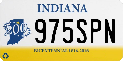 IN license plate 975SPN