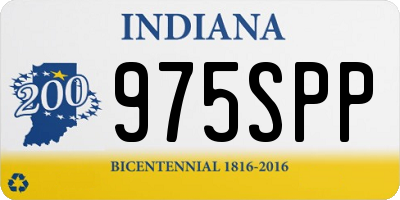 IN license plate 975SPP