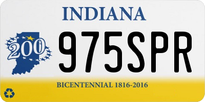 IN license plate 975SPR