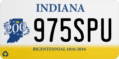 IN license plate 975SPU