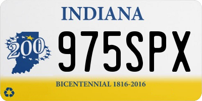 IN license plate 975SPX