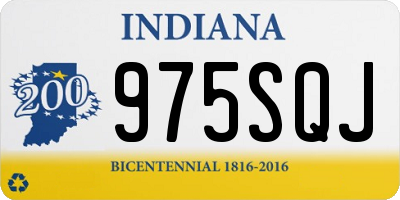 IN license plate 975SQJ