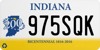 IN license plate 975SQK