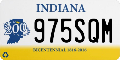 IN license plate 975SQM