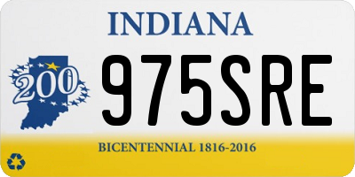 IN license plate 975SRE