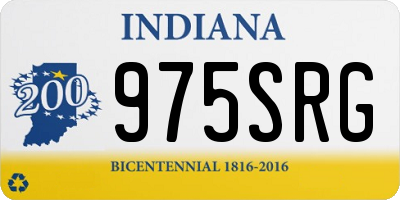 IN license plate 975SRG