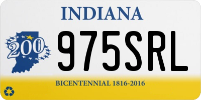 IN license plate 975SRL