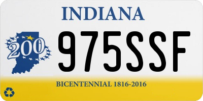 IN license plate 975SSF