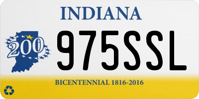 IN license plate 975SSL