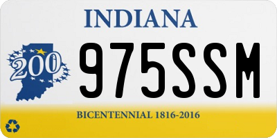 IN license plate 975SSM