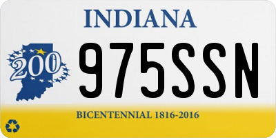 IN license plate 975SSN