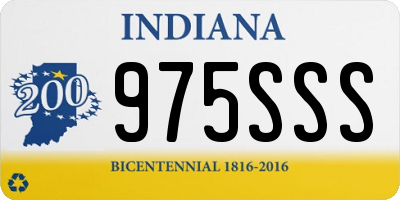 IN license plate 975SSS