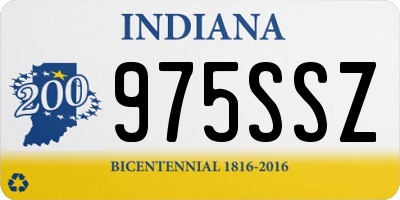 IN license plate 975SSZ