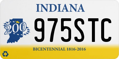 IN license plate 975STC