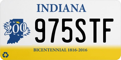 IN license plate 975STF