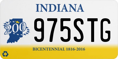 IN license plate 975STG