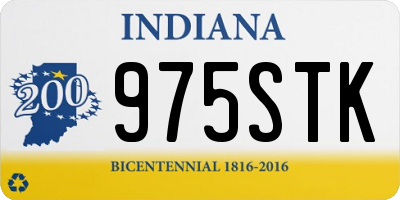 IN license plate 975STK