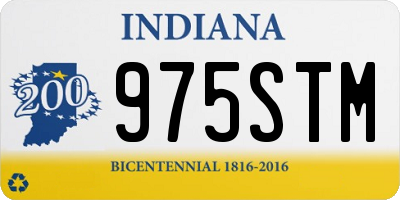 IN license plate 975STM