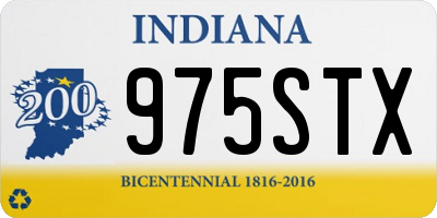 IN license plate 975STX