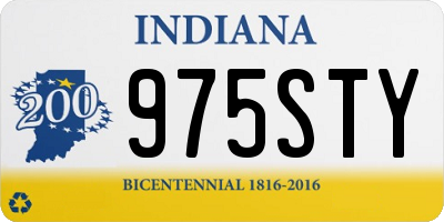 IN license plate 975STY