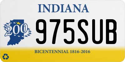 IN license plate 975SUB