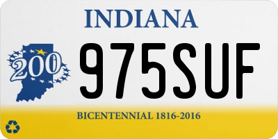 IN license plate 975SUF