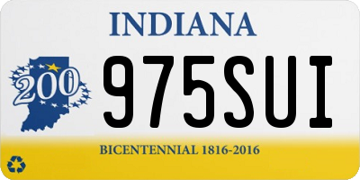 IN license plate 975SUI