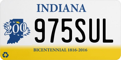 IN license plate 975SUL