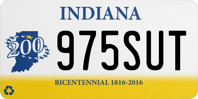 IN license plate 975SUT
