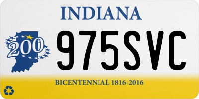 IN license plate 975SVC