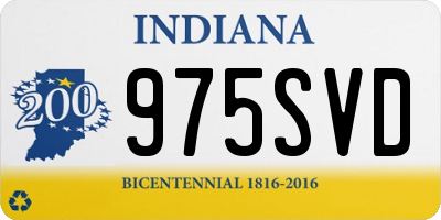 IN license plate 975SVD
