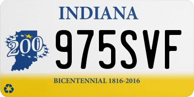 IN license plate 975SVF