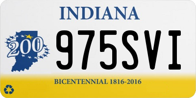 IN license plate 975SVI
