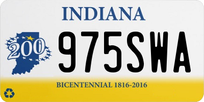 IN license plate 975SWA