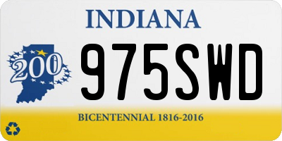 IN license plate 975SWD