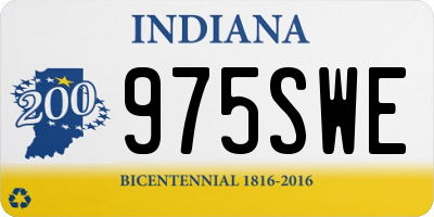 IN license plate 975SWE